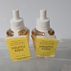 Bath & body works pineapple mango wallflower refills scents 2 new